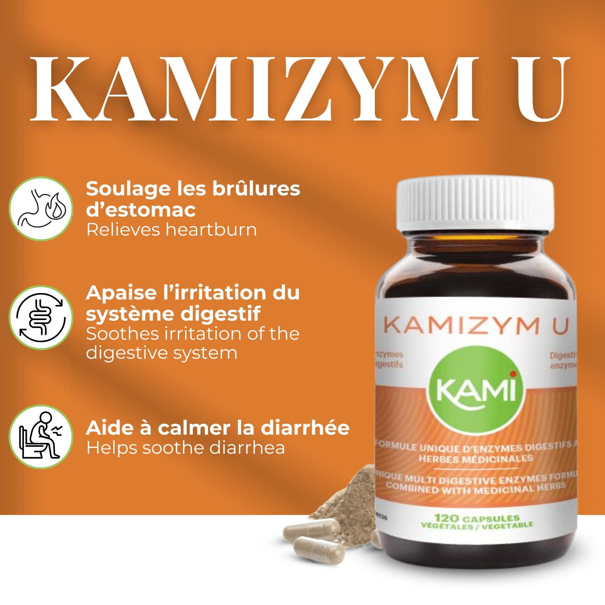 Phytovie - Kamizym-U | Soulagement Brûlures D'estomac | 120 Caps