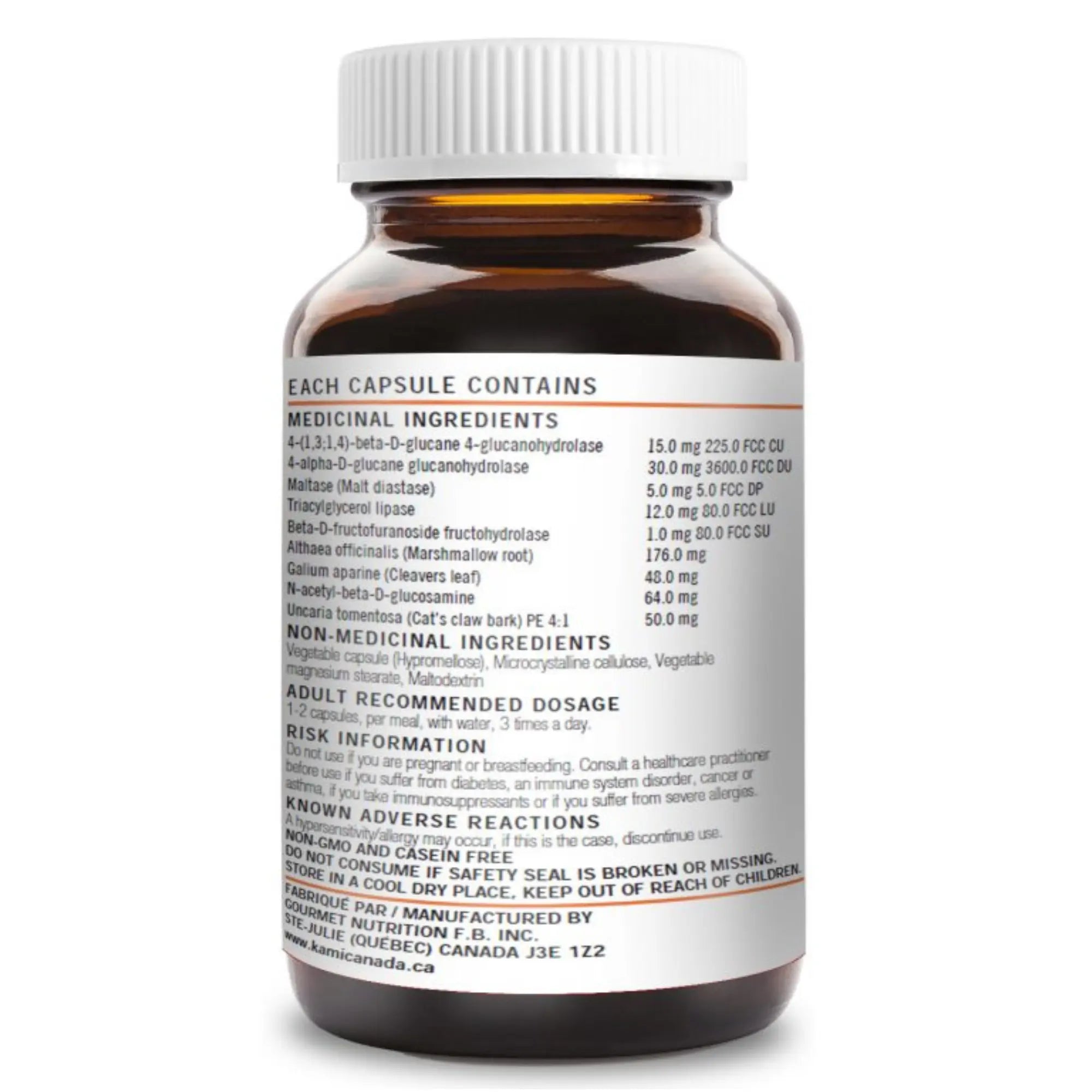 Phytovie - KAMIZYM-U | Soulagement Des Brûlures D'estomac | 60 Capsules Phytovie