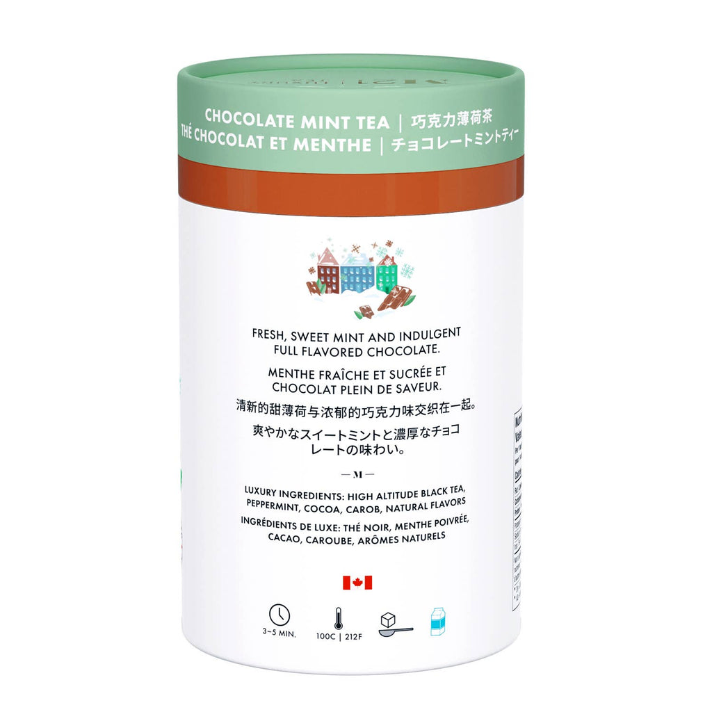 Tega Organic Tea - Thé Noir de Luxe à la Menthe Chocolatée | Canadien | 24 Sachets de Thé