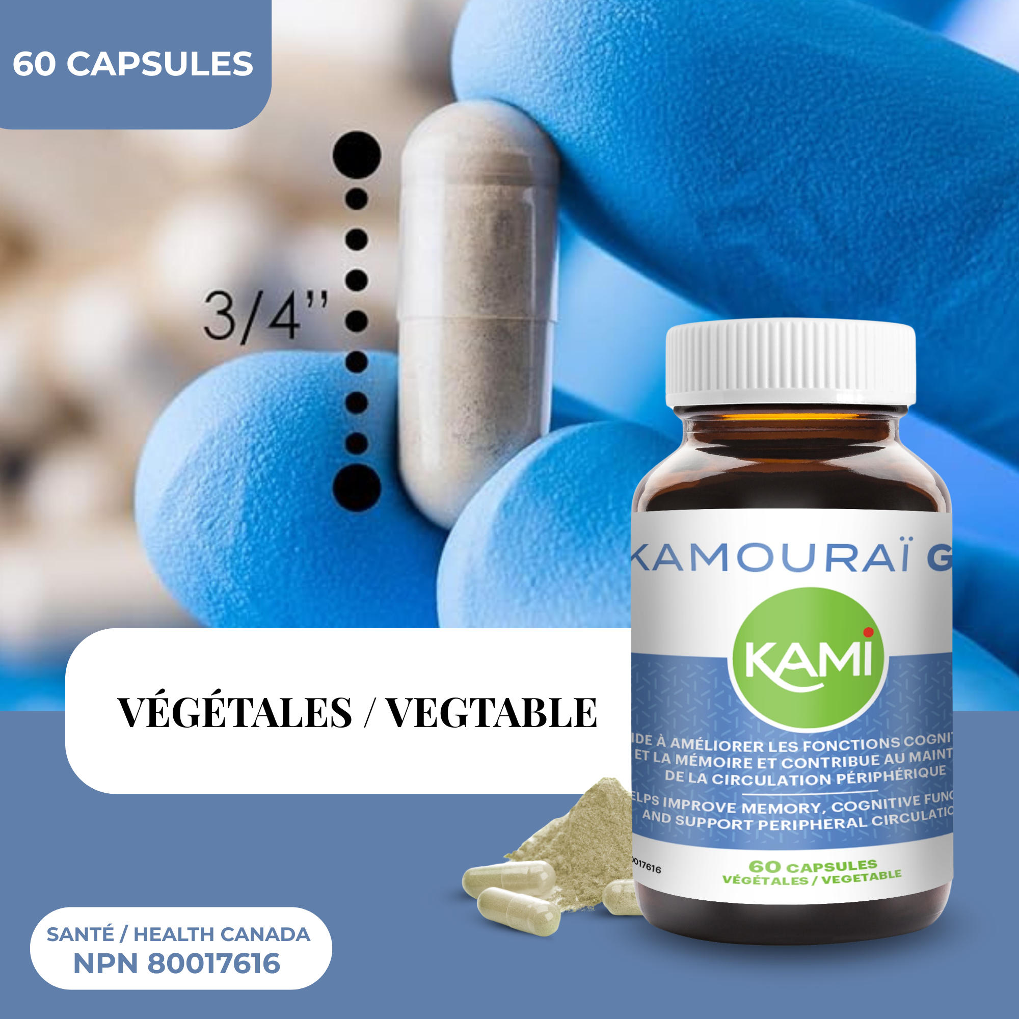 Phytovie - KAMOURAÏ GP | Mémoire & Circulation | 60 Capsules