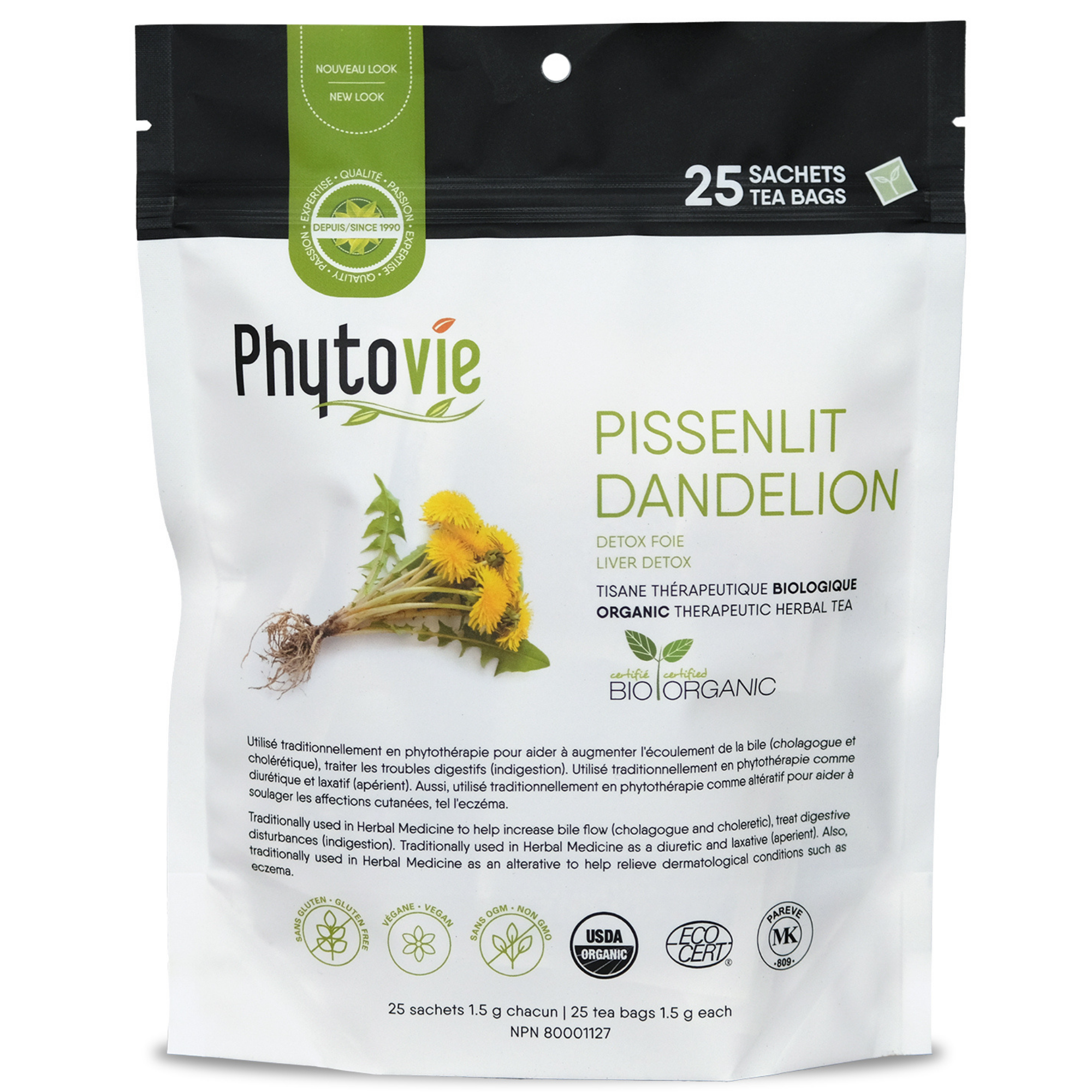 Phytovie - Pissenlit Racine Bio | Foie | 25 Sachets