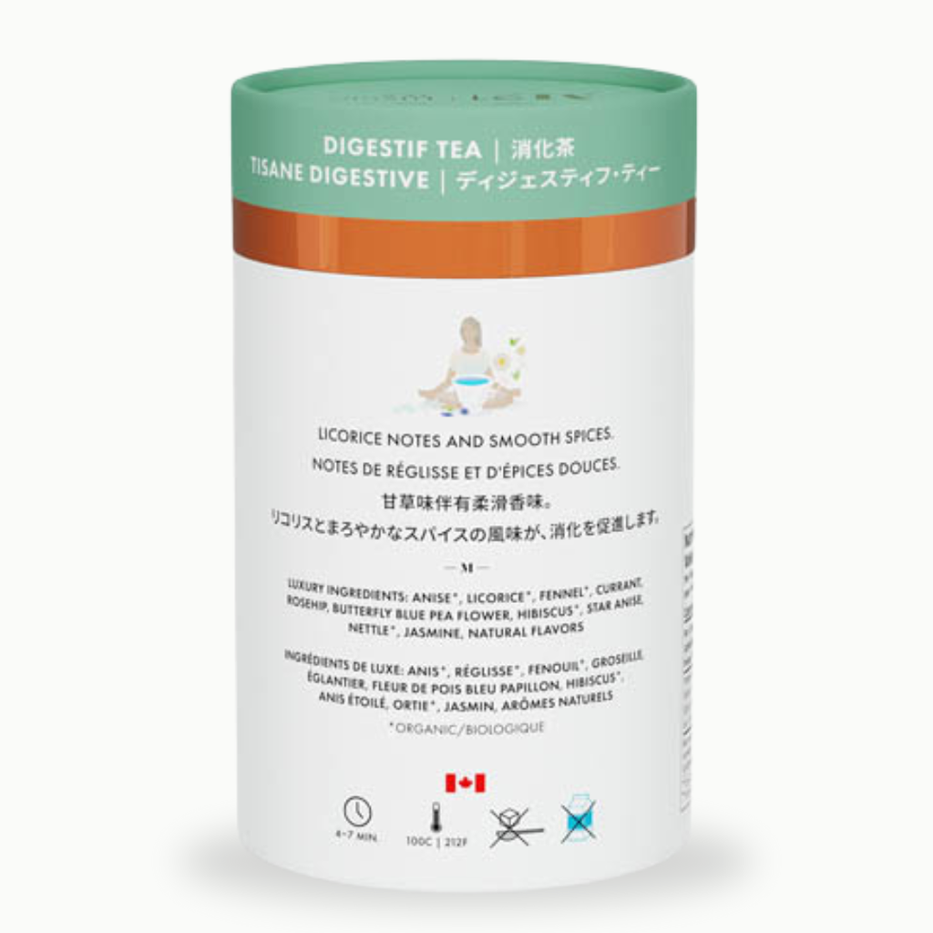 Tega Organic Tea - Digestif Thé de Luxe aux Herbes | Canadien | 24 Sachets de Thé