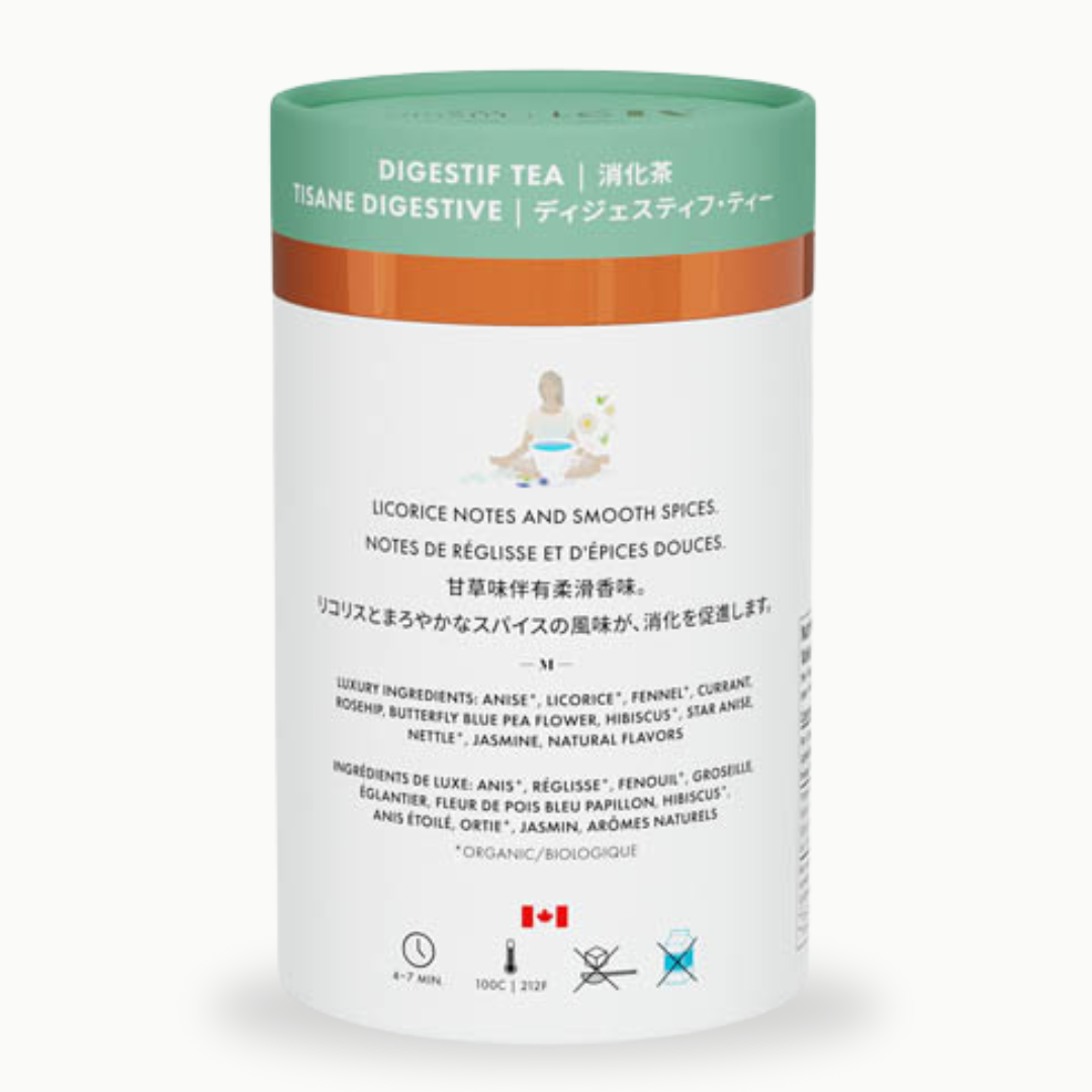 Tega Organic Tea - Digestif Thé de Luxe aux Herbes | Canadien | 24 Sachets de Thé