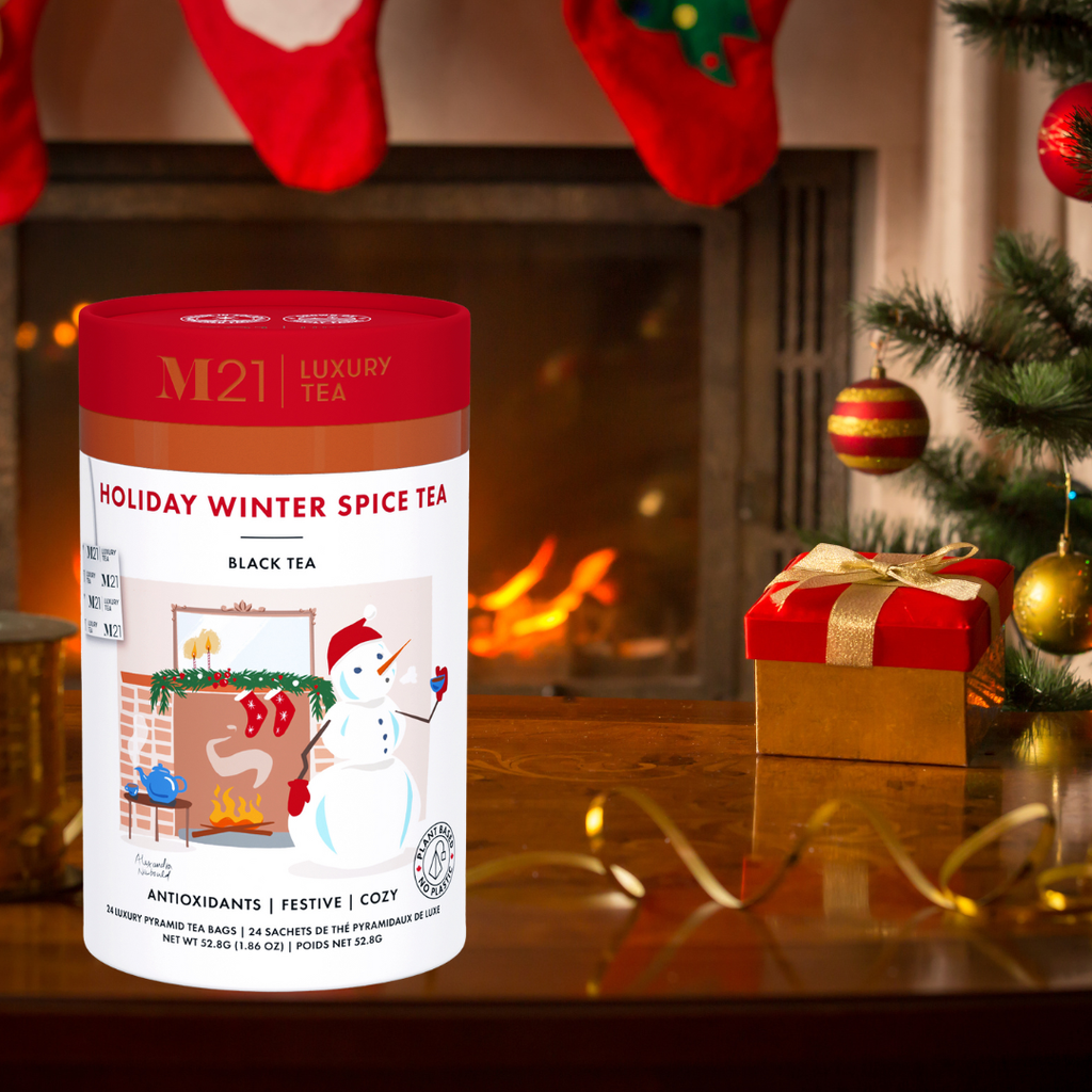 Tega Organic Tea - Thé Noir de Luxe aux Épices d'Hiver | Canadien | 24 Sachets de Thé