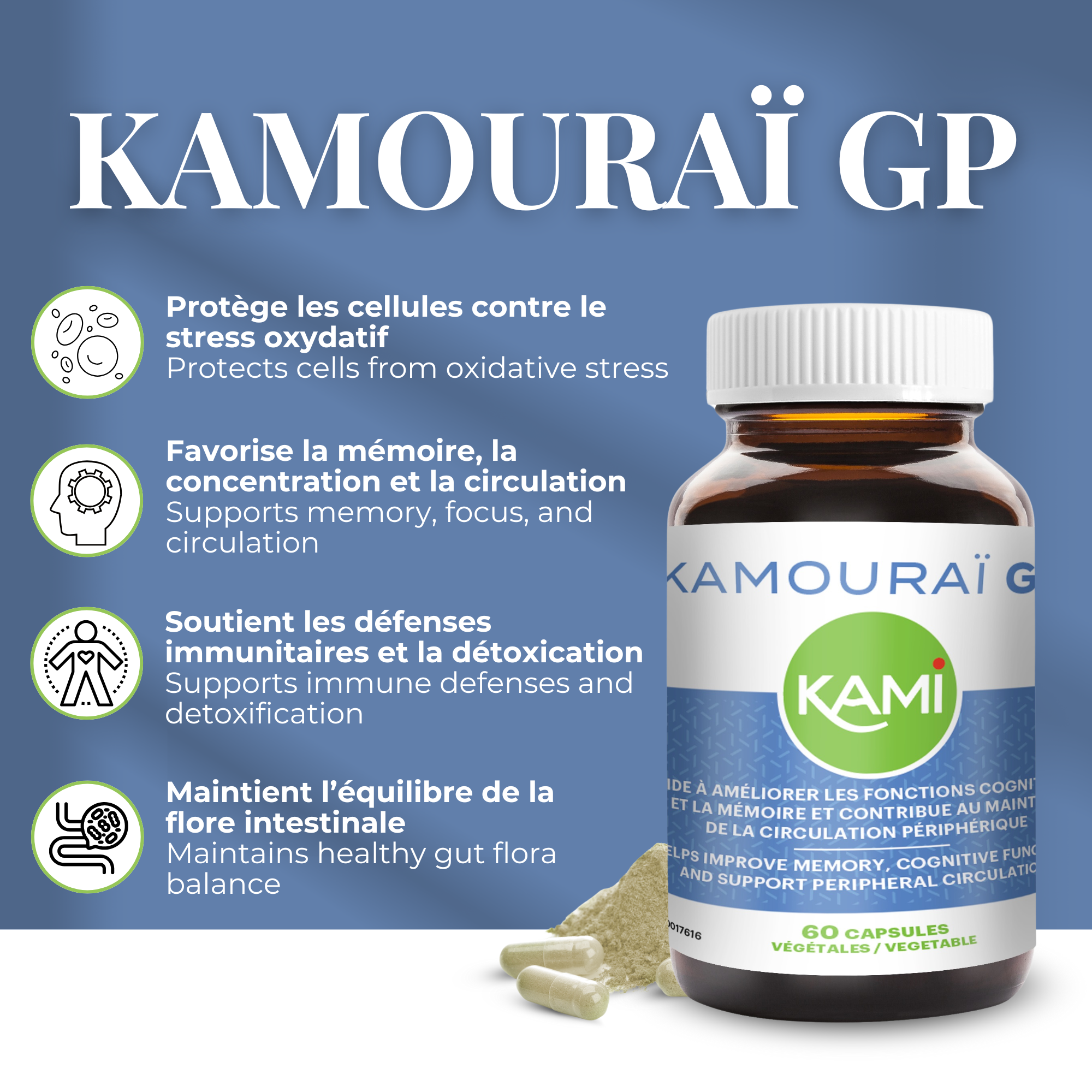 Phytovie - KAMOURAÏ GP | Mémoire & Circulation | 60 Capsules