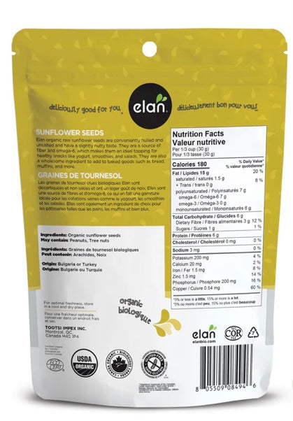 Graines de tournesol biologiques