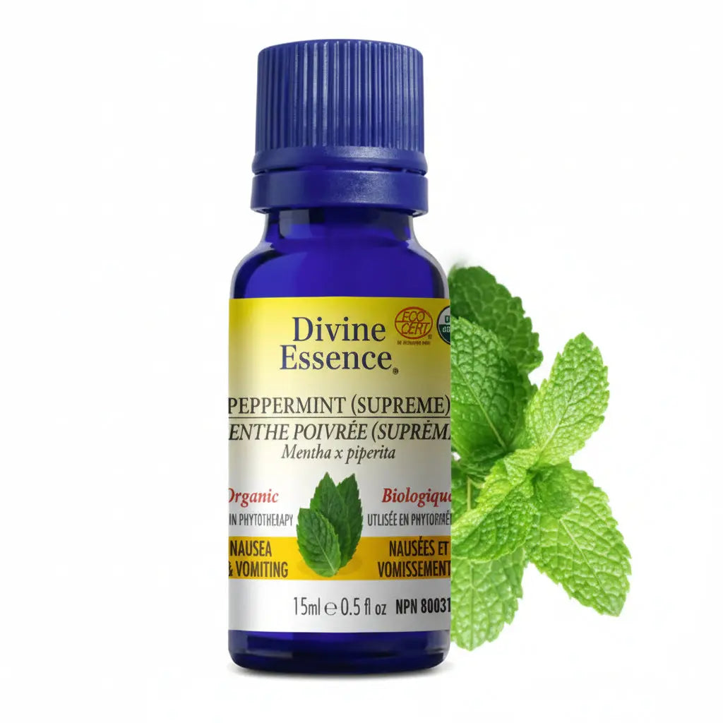 Huile essentille menthe poivrée suprème bio - Divine Essence 15ml - Herballux