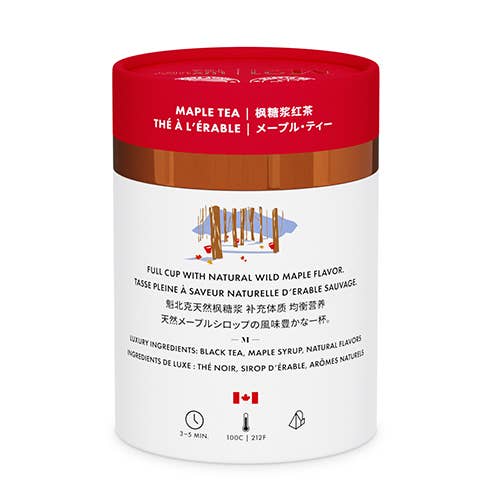 Tega Organic Tea - Thé Noir de Luxe à l'Érable | Canadien | 12 Sachets de Thé