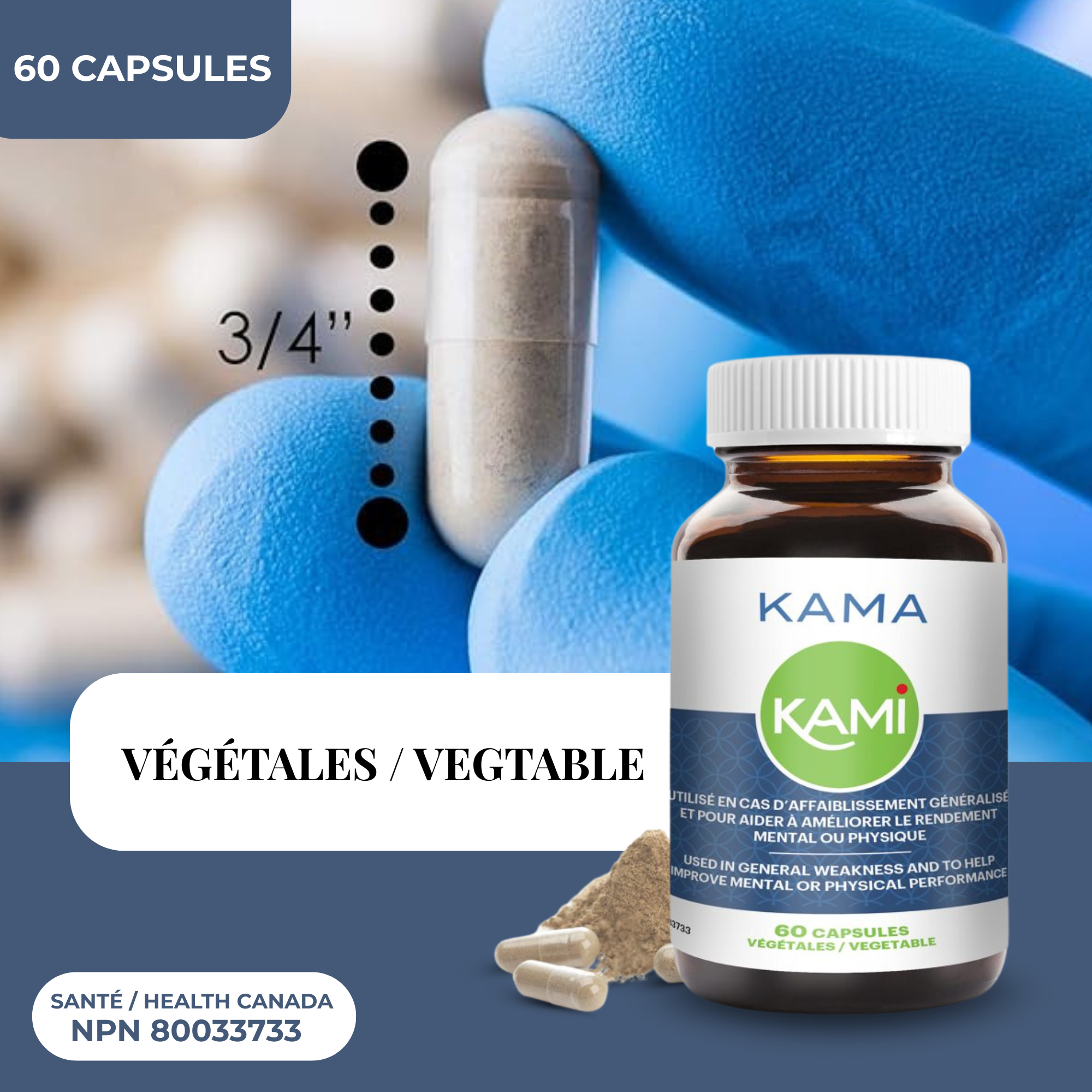 Phytovie - KAMA | Stress & Concentration | 60 Capsules