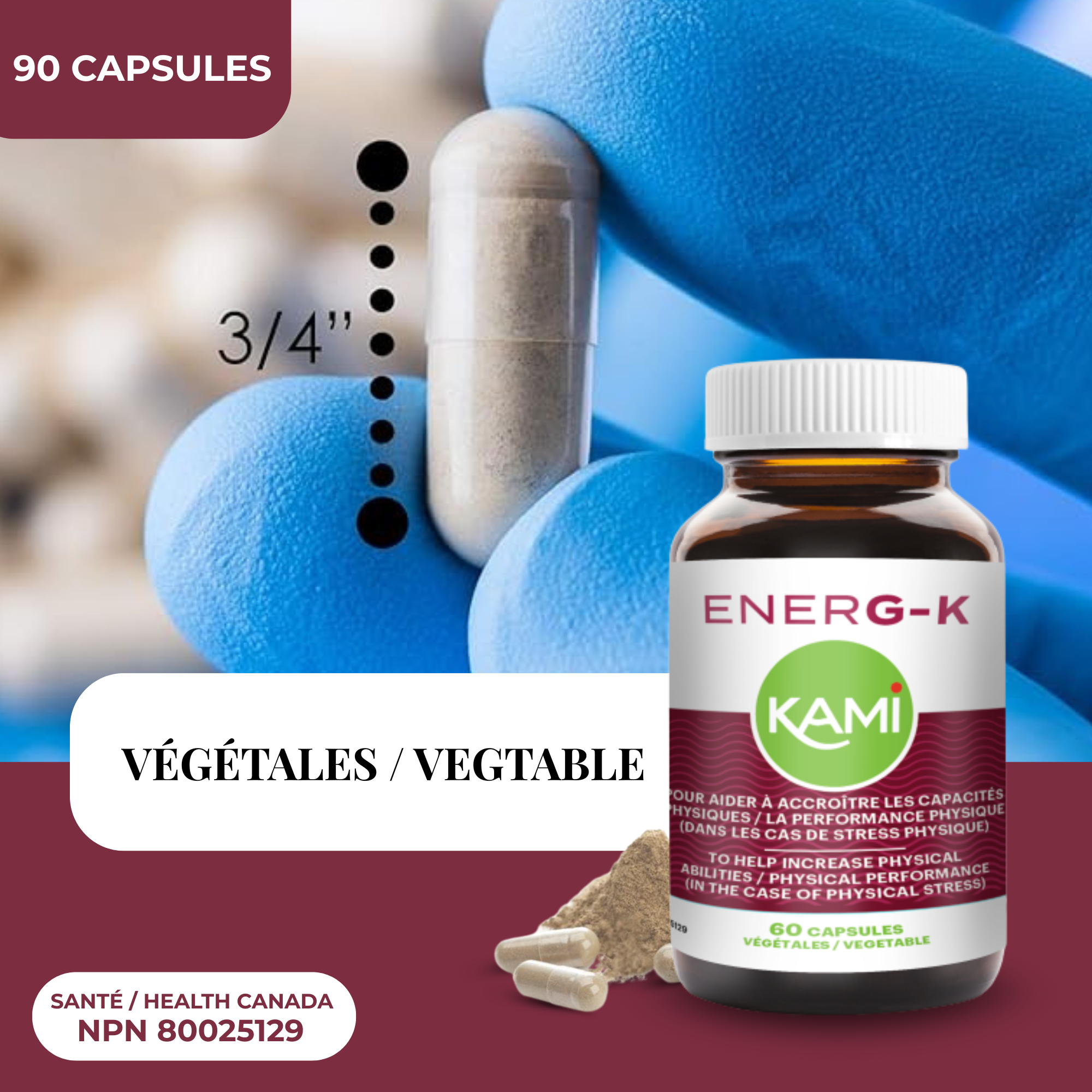 Phytovie - Énerg-K | Énergie & Performance | 60 Capsules