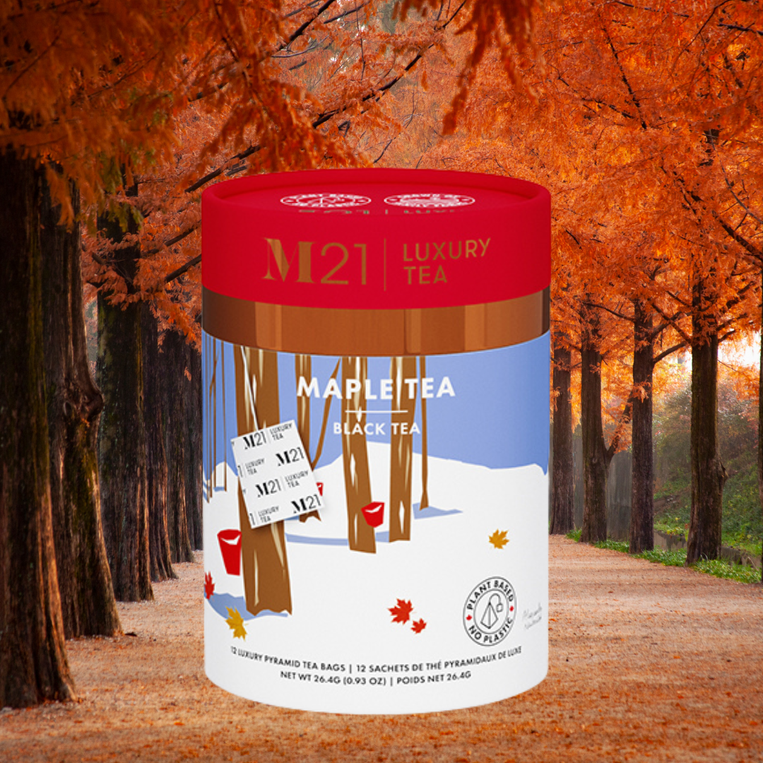 Tega Organic Tea - Thé Noir de Luxe à l'Érable | Canadien | 12 Sachets de Thé