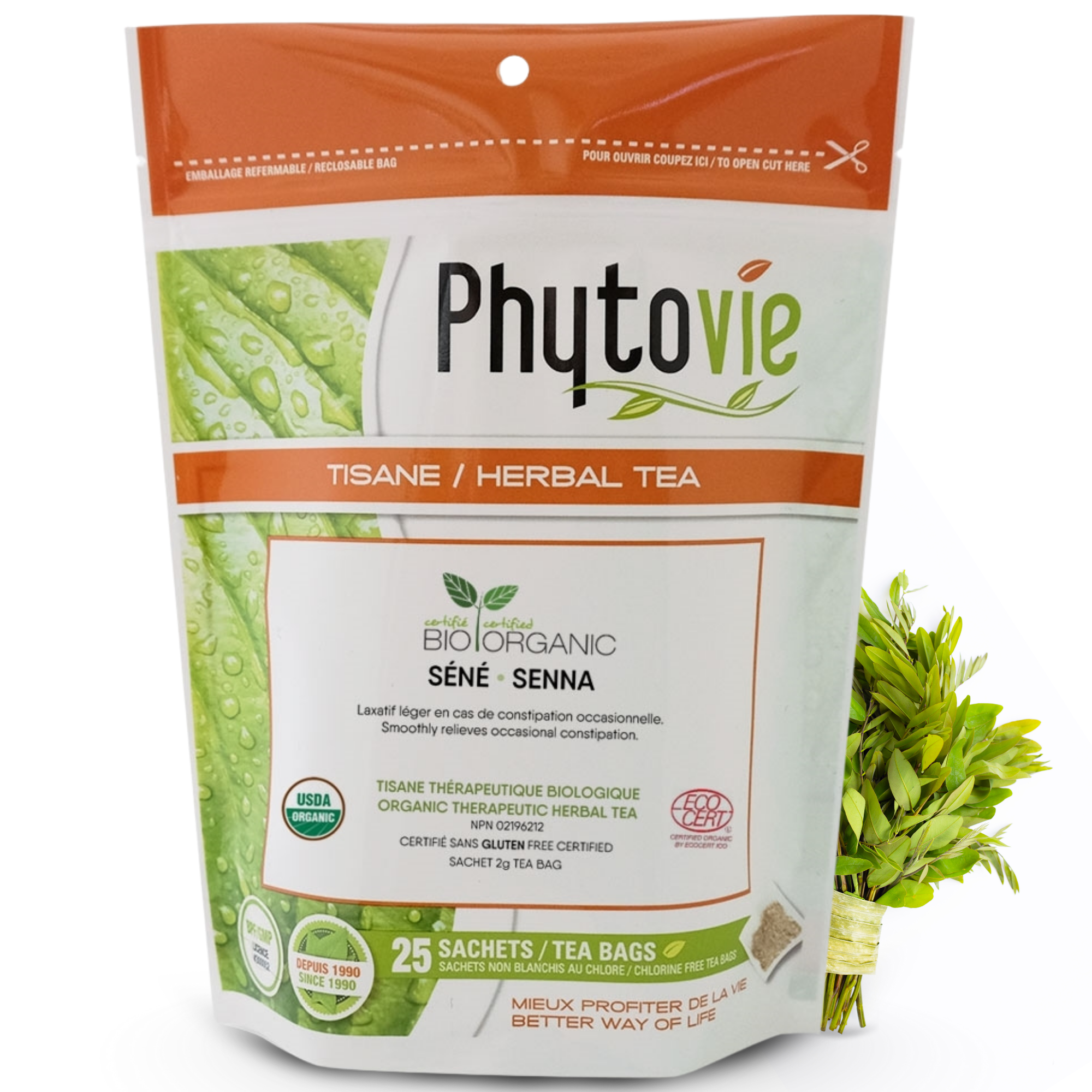 Phytovie - Séné Bio | Laxatif | 25 Sachets