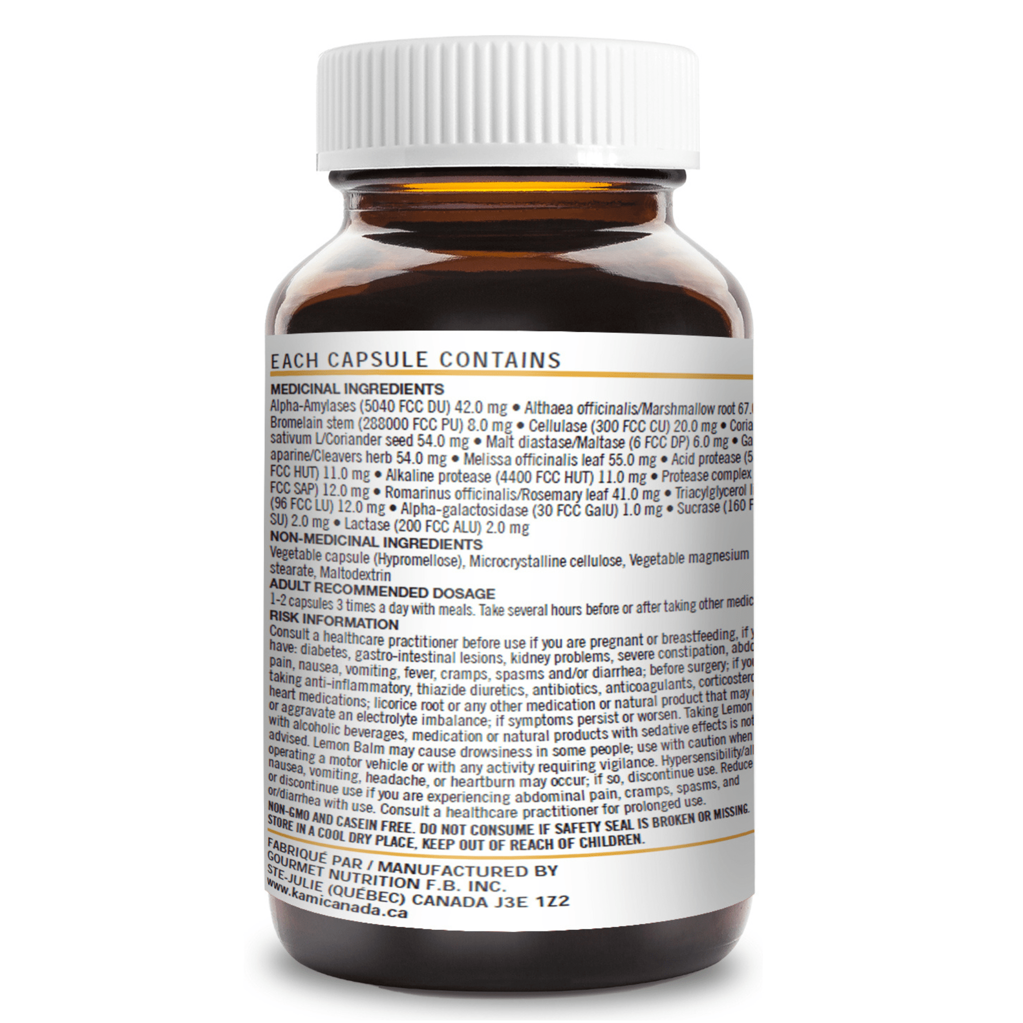 Phytovie - Kamizym-D | Digestive Support After Meals | 120 Capsules