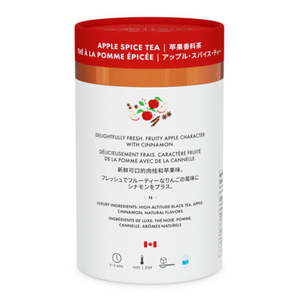 Tega Organic Tea - Thé Noir de Luxe aux Épices de Pomme | Canadien | 24 Sachets de Thé