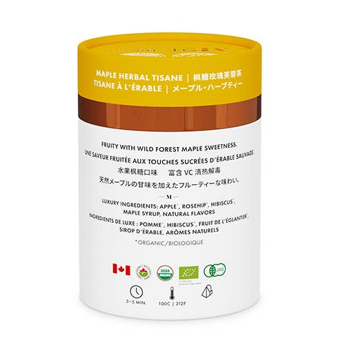 Tega Organic Tea - Thé aux herbes de luxe à l'érable | Canadien | 12 sachets de thé
