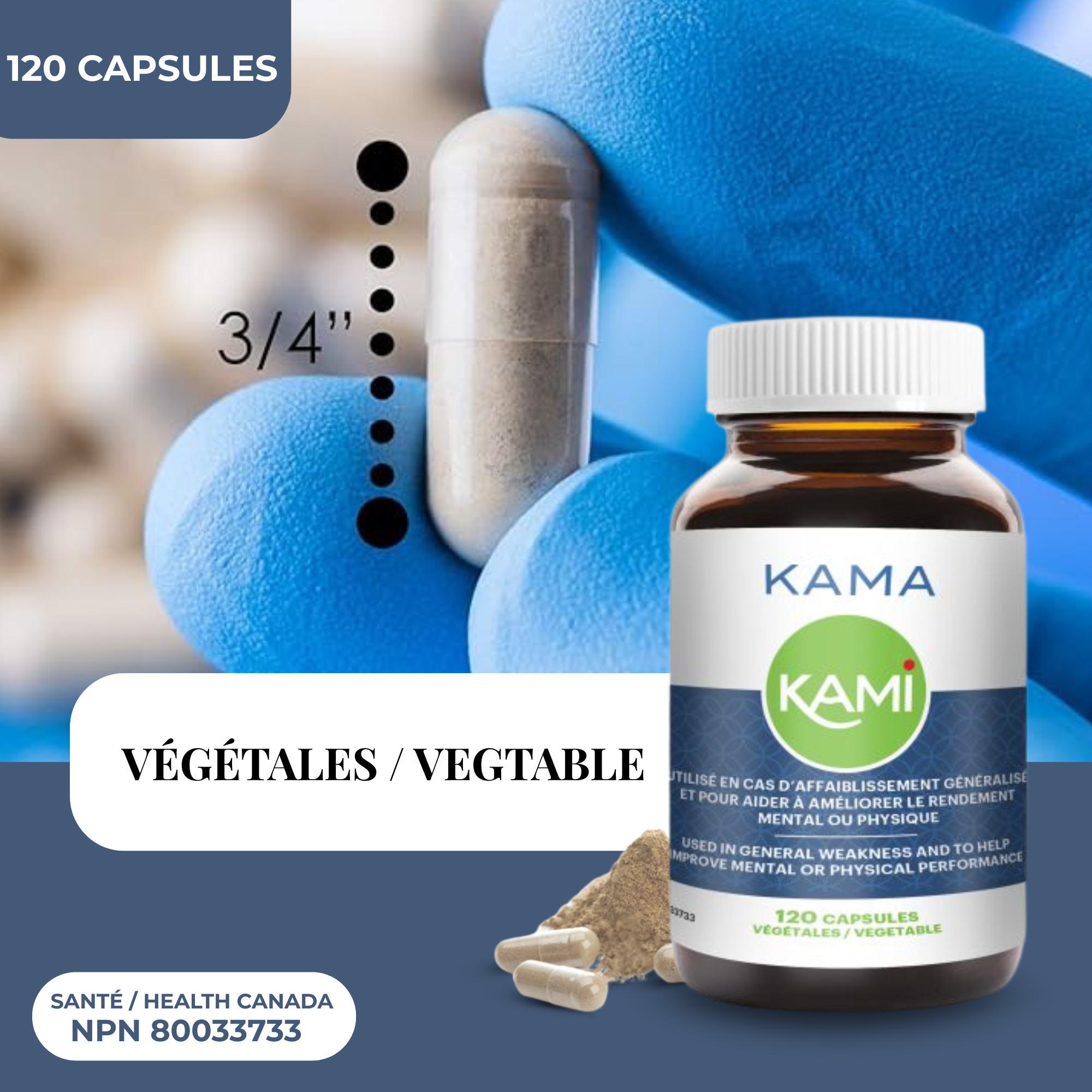 Phytovie - KAMA | Stress & Concentration | 120 Capsules