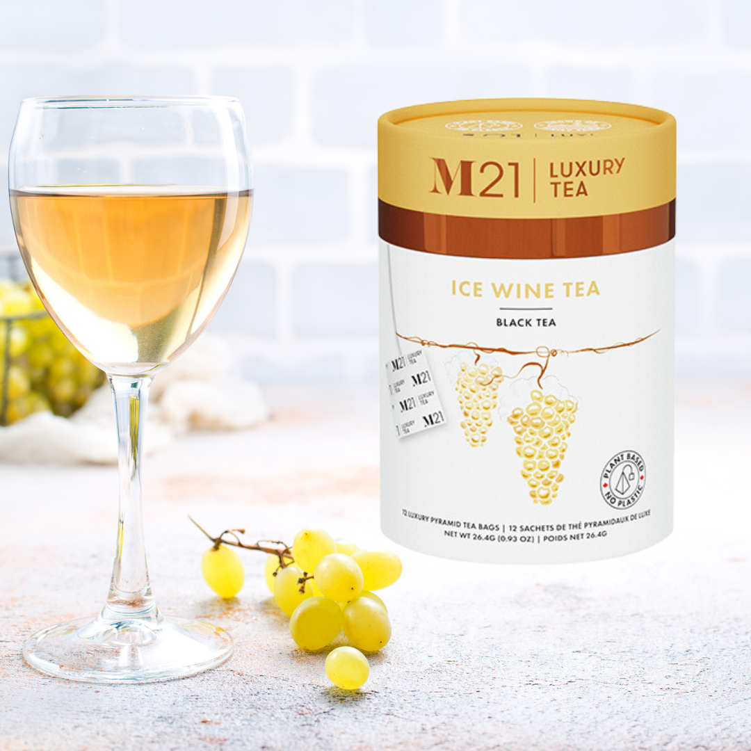 Tega Organic Tea - Thé Noir de Luxe au Vin de Glace | Canadien | 12 Sachets de Thé