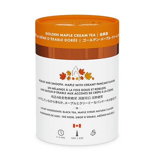 Tega Organic Tea - Thé de Luxe à la Crème Dorée d'Érable | Canadien | 12 Sachets de Thé