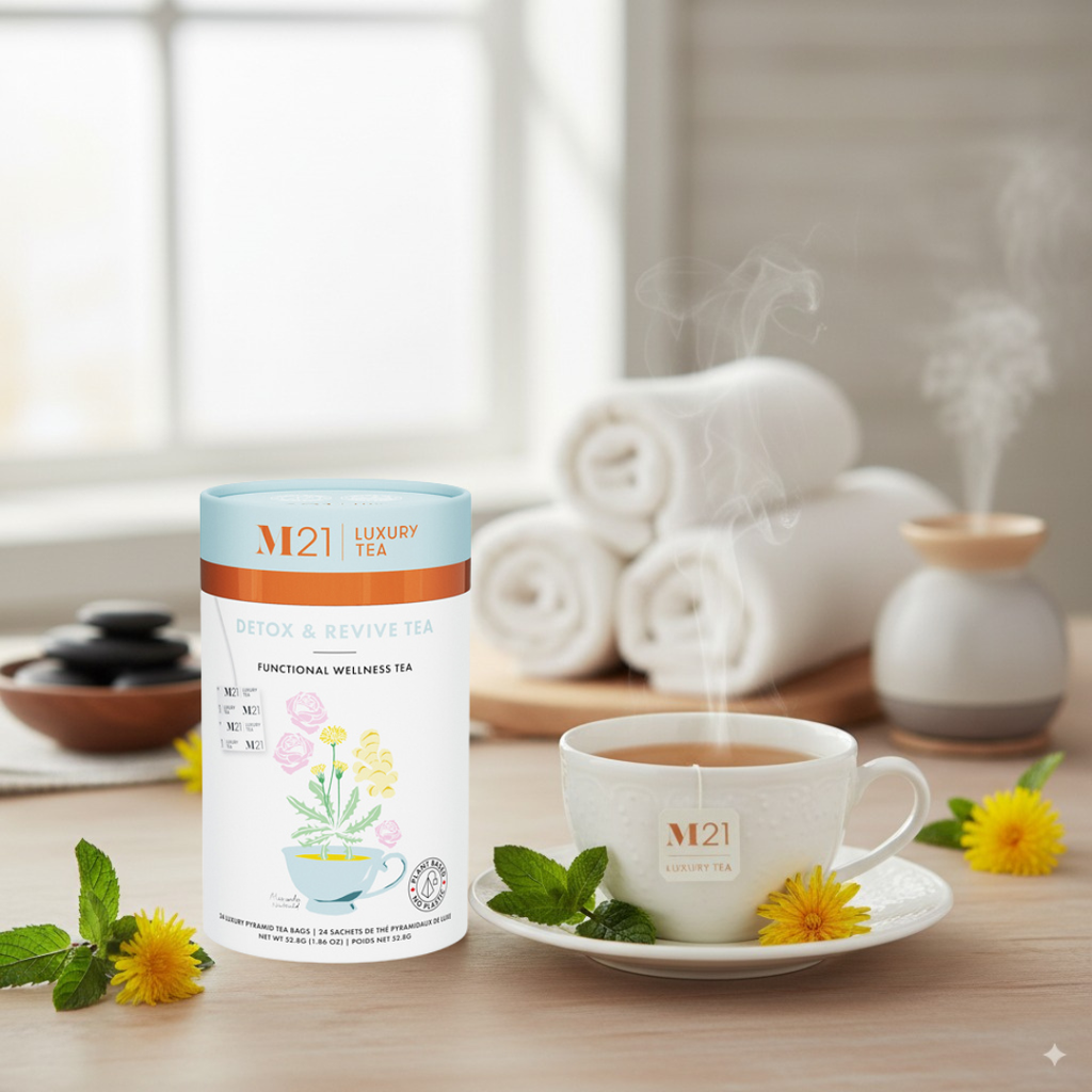 Tega Organic Tea - Détox & Revitalisation Thé de Luxe aux Herbes | Canadien | 12/24 Sachets de Thé: Petit